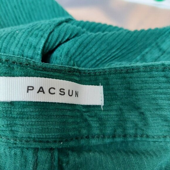 PacSun Womens Green Corduroy Dad Jeans Straight Leg Pants Size 27 Surf Casual - Picture 6 of 9